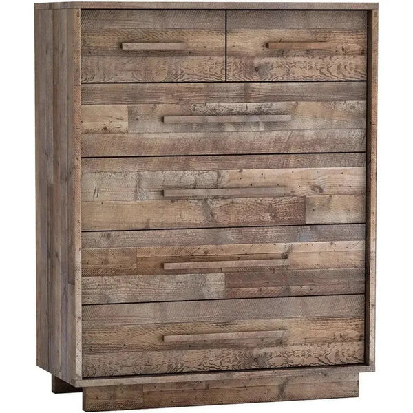 Brown Reclaimed Solid Wood Nevada 6 Drawer Chest - LOOMLAN - LH Imports - Chests