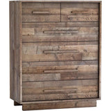 Brown Reclaimed Solid Wood Nevada 6 Drawer Chest