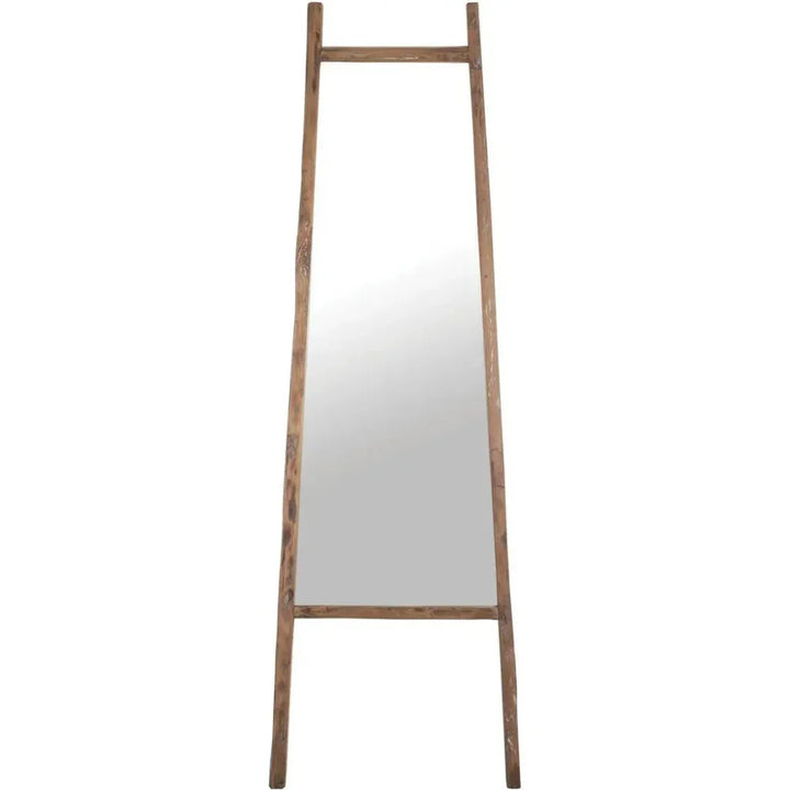 Brown Rectangle Floor Mirror Wood D-Bodhi Collection-Floor Mirrors-LH Imports-LOOMLAN