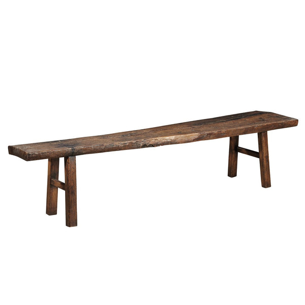 Brown Simple Antique Bench-Bedroom Benches-Furniture Classics-LOOMLAN