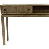 Brown Slim Console Table Drawers & Shelves