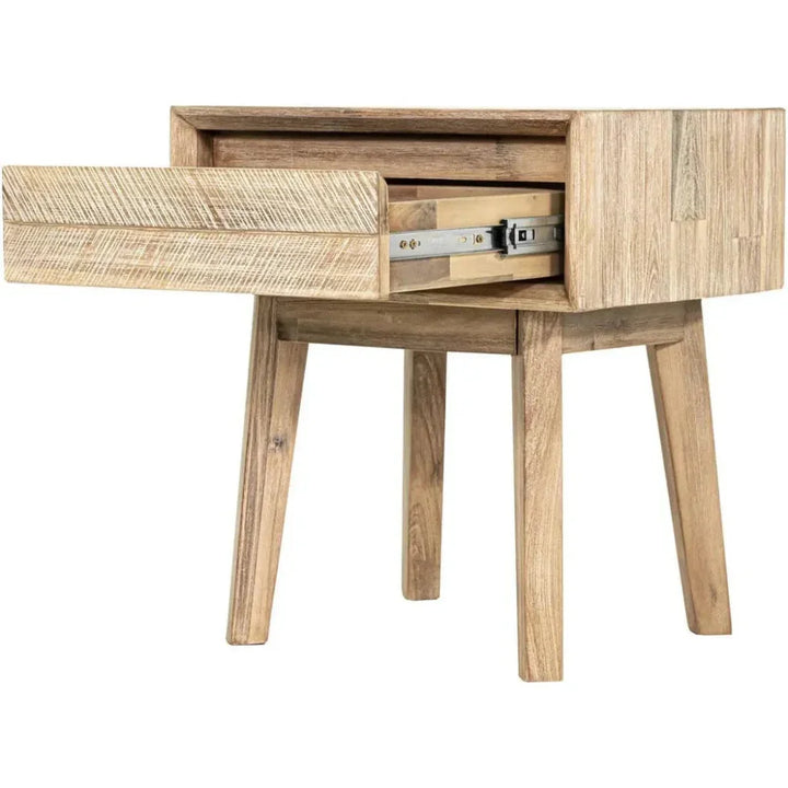 Brown Solid Wood Gia 1 Drawer Nightstand - LOOMLAN - LH Imports - Nightstands