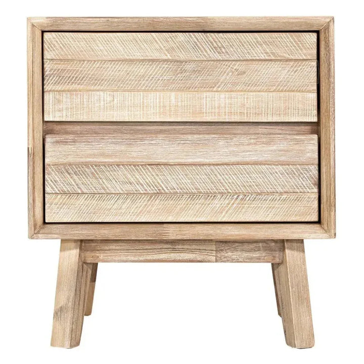 Brown Solid Wood Gia 2 Drawer Nightstand - LOOMLAN - LH Imports - Nightstands