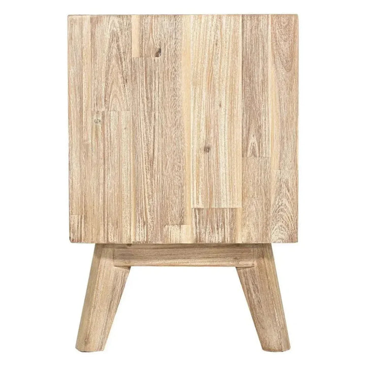 Brown Solid Wood Gia 2 Drawer Nightstand - LOOMLAN - LH Imports - Nightstands