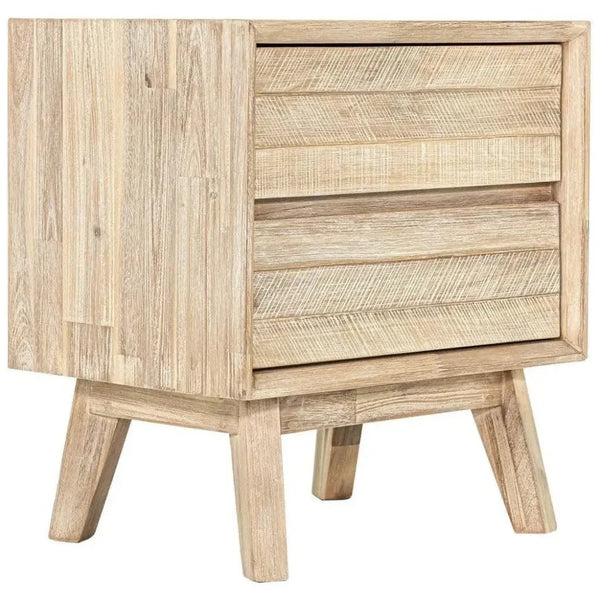 Brown Solid Wood Gia 2 Drawer Nightstand - LOOMLAN - LH Imports - Nightstands