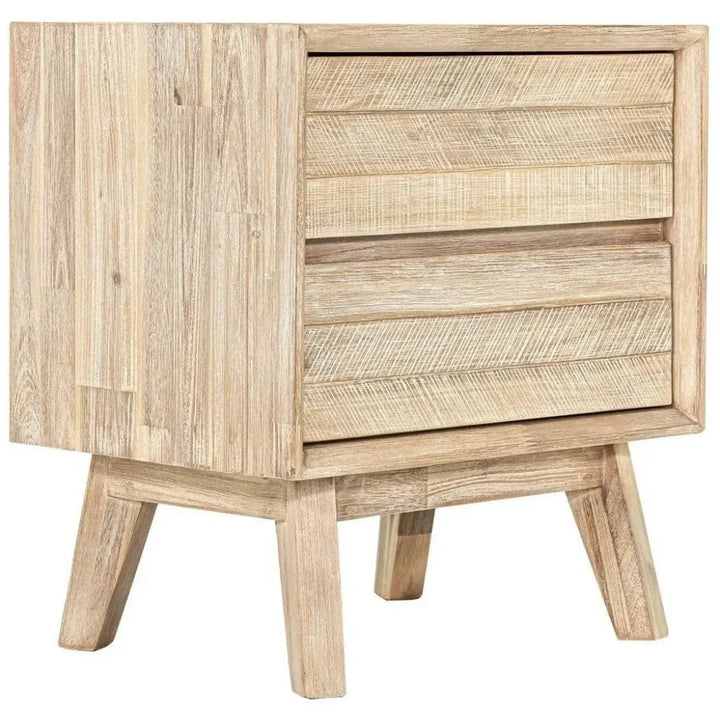 Brown Solid Wood Gia 2 Drawer Nightstand - LOOMLAN - LH Imports - Nightstands