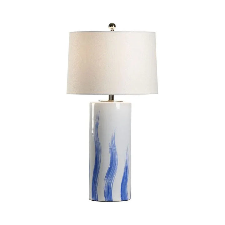 Brush Stroke Blue Abstract Design Table Lamp - LOOMLAN - Chelsea House - Table Lamps