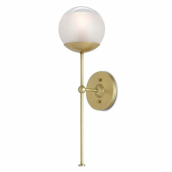 Brushed Brass Montview Wall Sconce Wall Sconces LOOMLAN By Currey & Co