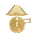 Brushed Brass Seton Swing-Arm Wall Sconce