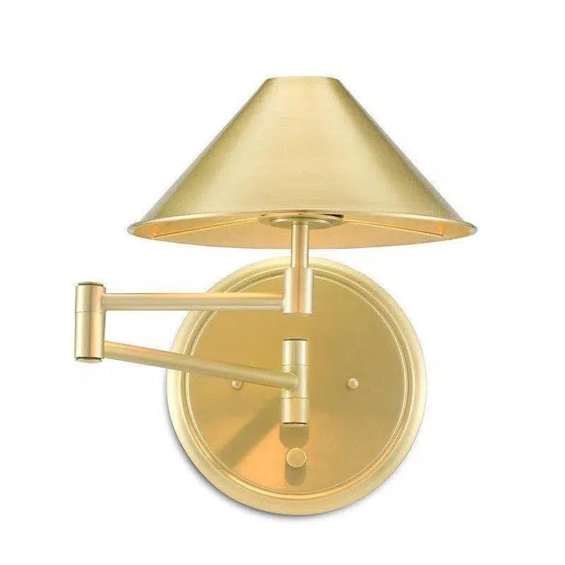 Brushed Brass Seton Swing-Arm Wall Sconce