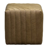 Bryant Leather Finish Cube Ottoman