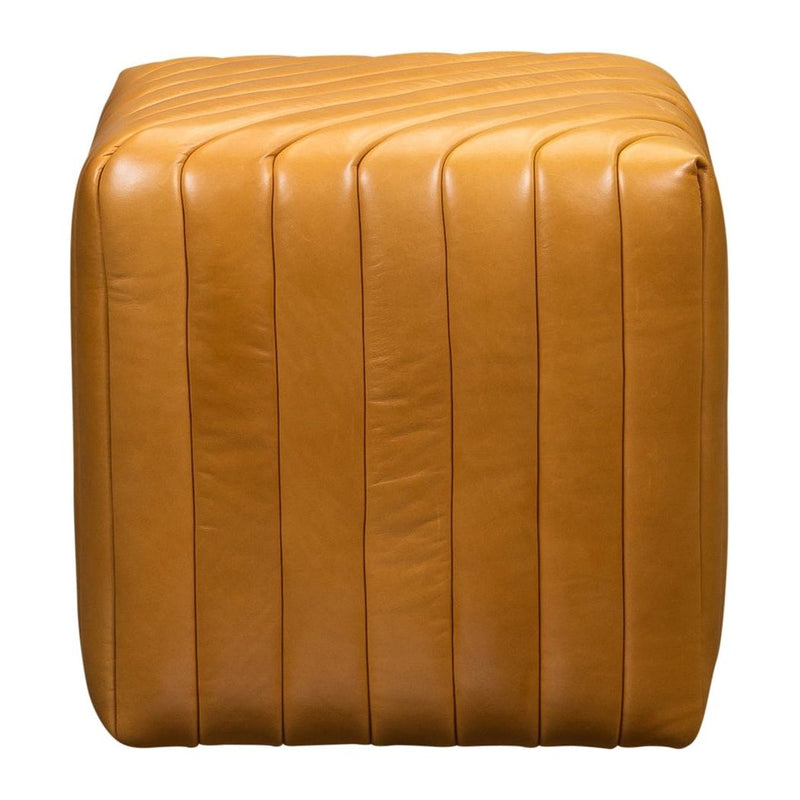 Bryant Leather Finish Cube Ottoman