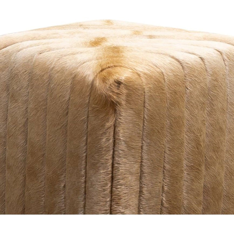 Bryant Leather Plush Comfort Cube Ottoman