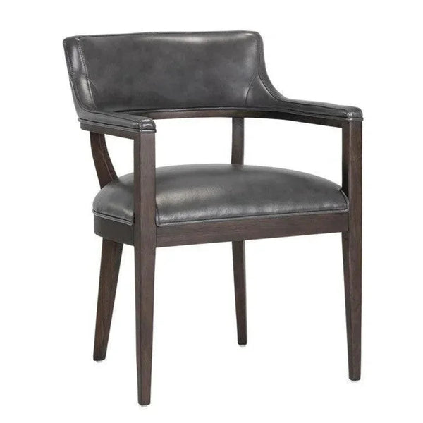 Brylea Leather Dining Armchair - LOOMLAN - SUNPAN - Dining Chairs