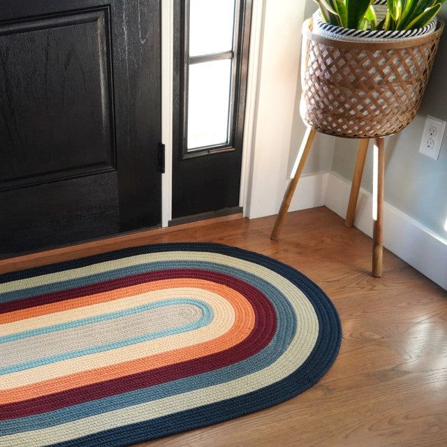 Bryson Multi-Colored Braid Outdoor Rugs-Outdoor Rugs-Colonial Mills-LOOMLAN