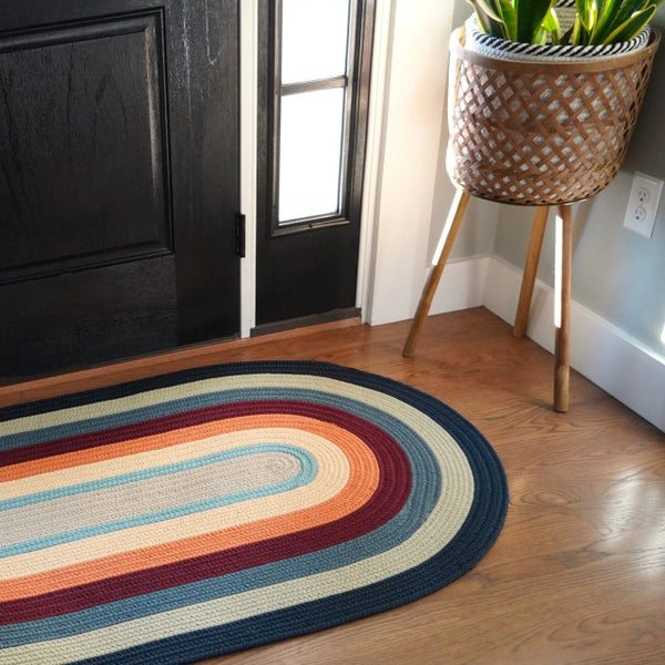 Bryson Multi-Colored Braid Outdoor Rugs