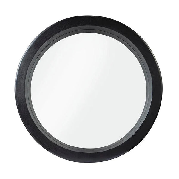 Buchanon Wood Framed Round Wall Mirror