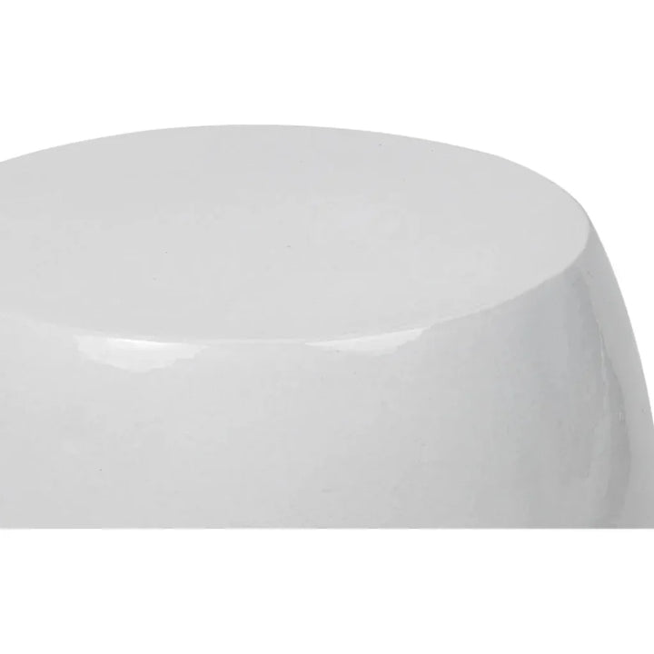 Bud Stool/Accent Table - White Outdoor End Table-Garden Stools-Seasonal Living-LOOMLAN