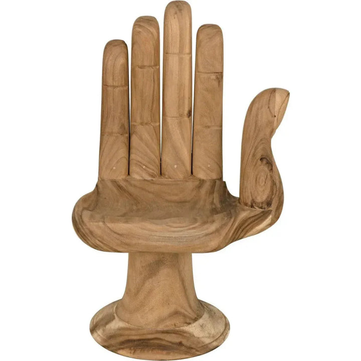 Buddha Natural Teal Wood Armless Chair - LOOMLAN - Noir - Accent Chairs