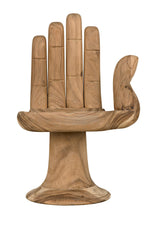 Buddha Natural Teal Wood Armless Chair-Club Chairs-Noir-LOOMLAN