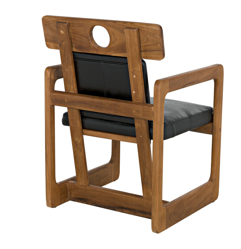Buraco Arm Chair, Teak-Accent Chairs-Noir-LOOMLAN