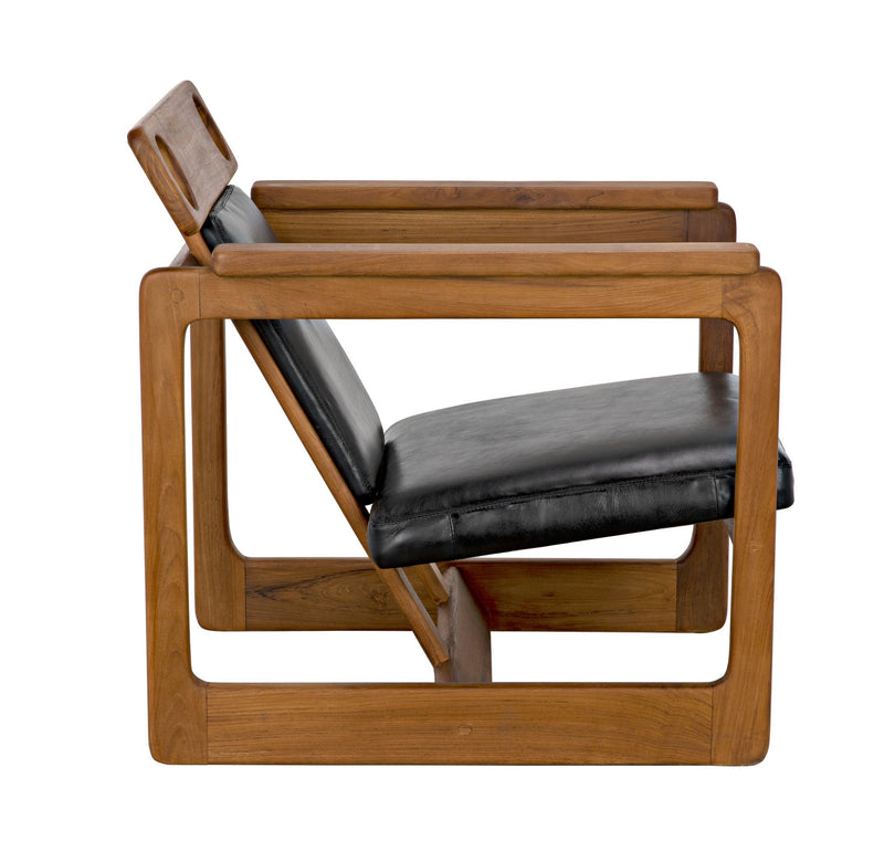 Buraco Relax Chair, Teak-Accent Chairs-Noir-LOOMLAN