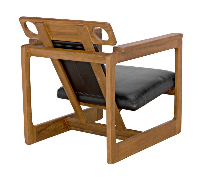 Buraco Relax Chair, Teak-Accent Chairs-Noir-LOOMLAN