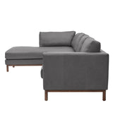 Burbank Large Leather Left Facing Sectional Sofa-Sectionals-One For Victory-LOOMLAN