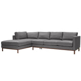 Burbank Large Leather Left Facing Sectional Sofa-Sectionals-One For Victory-LOOMLAN