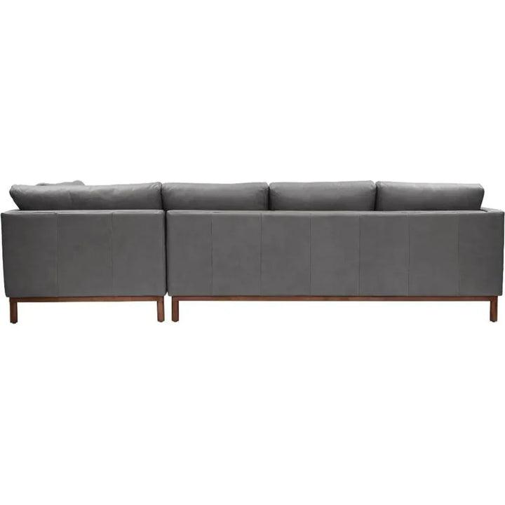 Burbank Large Leather Right Facing Sectional Sofa - LOOMLAN - One For Victory - Sectionals