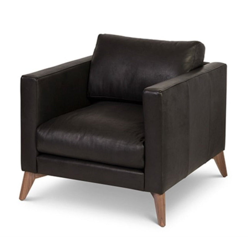 Burbank Leather Club Chair Environmentally Friendly and Made to Order-Club Chairs-One For Victory-LOOMLAN
