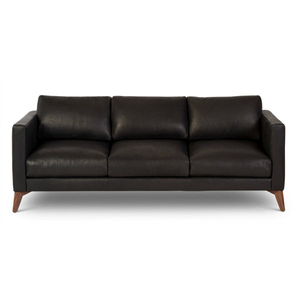 Burbank Leather Sofa Environmentally Friendly and Made to Order-Sofas & Loveseats-One For Victory-LOOMLAN