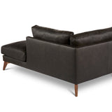 Burbank Small Leather Right Facing Sectional Sofa-Sectionals-One For Victory-LOOMLAN