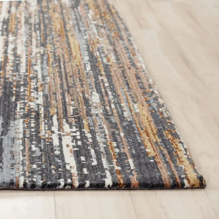 Burd Abstract Charcoal Large Area Rugs For Living Room - LOOMLAN - LOOMLAN - Area Rugs