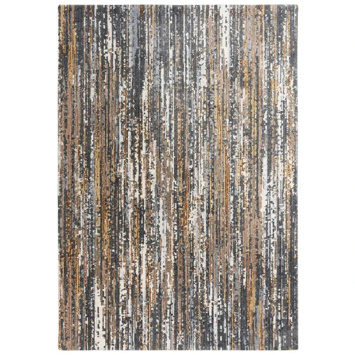 Burd Abstract Charcoal Large Area Rugs For Living Room - LOOMLAN - LOOMLAN - Area Rugs