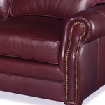 Burgundy Leather Sofa 3 Seater American Made