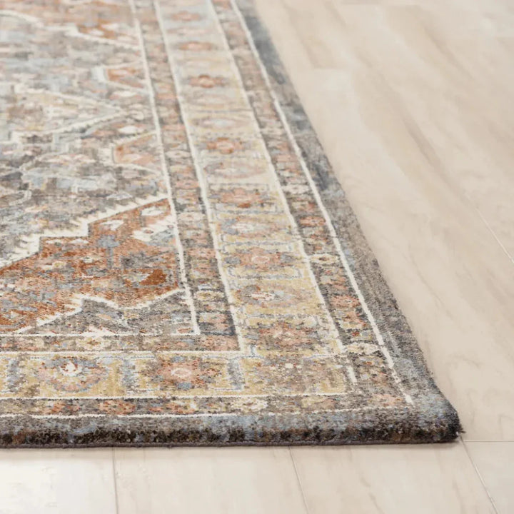 Burk Medallion Dark Rust Large Area Rugs - LOOMLAN - LOOMLAN - Area Rugs