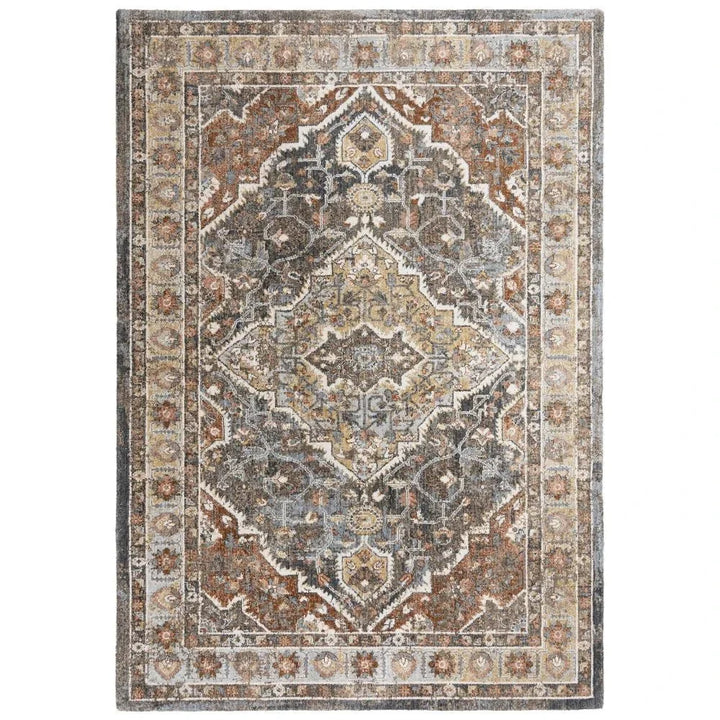 Burk Medallion Dark Rust Large Area Rugs - LOOMLAN - LOOMLAN - Area Rugs