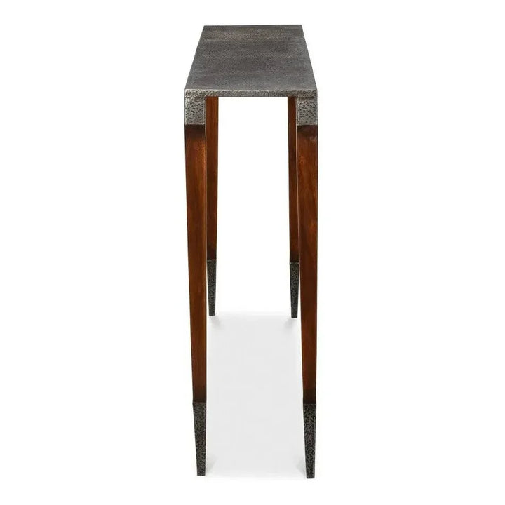 Burnford Console Table Antiqued Finish - LOOMLAN - Sarreid - Console Tables