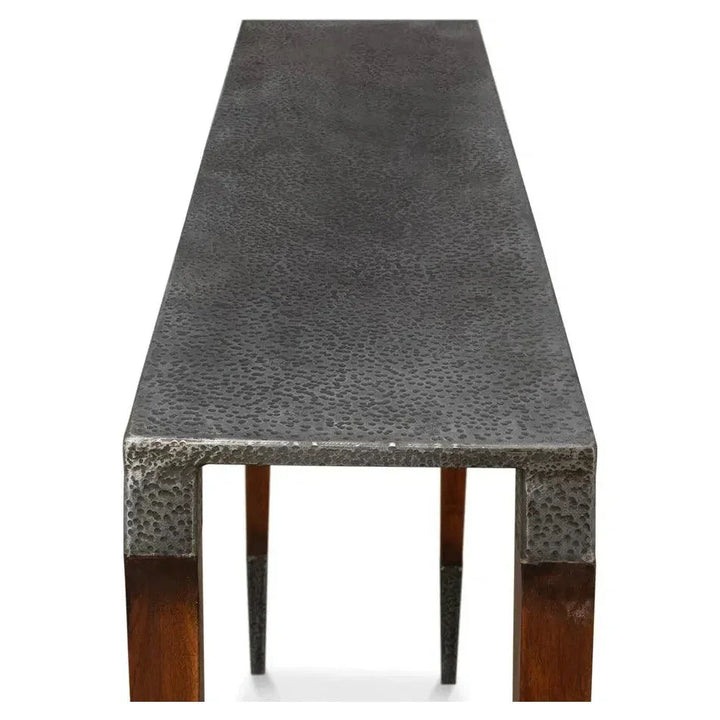 Burnford Console Table Antiqued Finish - LOOMLAN - Sarreid - Console Tables