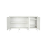 Burns White Multiple Shelves Credenza-Sideboards-Chelsea House-LOOMLAN