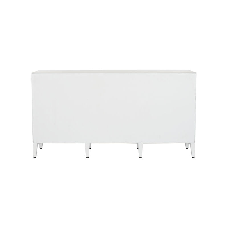 Burns White Multiple Shelves Credenza-Sideboards-Chelsea House-LOOMLAN