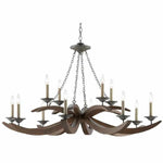 Burnt Wood Antique Galvanize Whitlow Chandelier