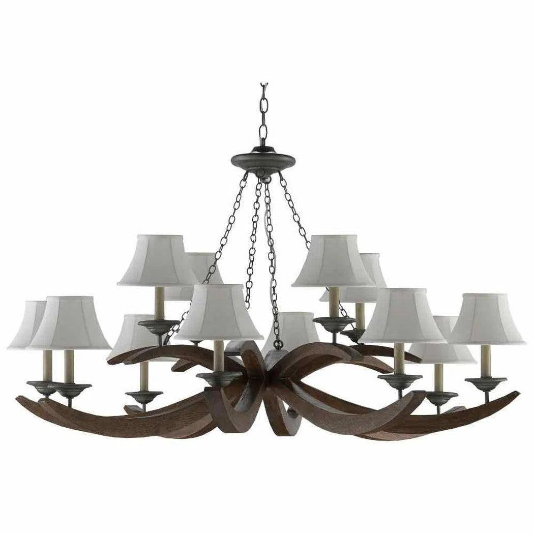 Burnt Wood Antique Galvanize Whitlow Chandelier