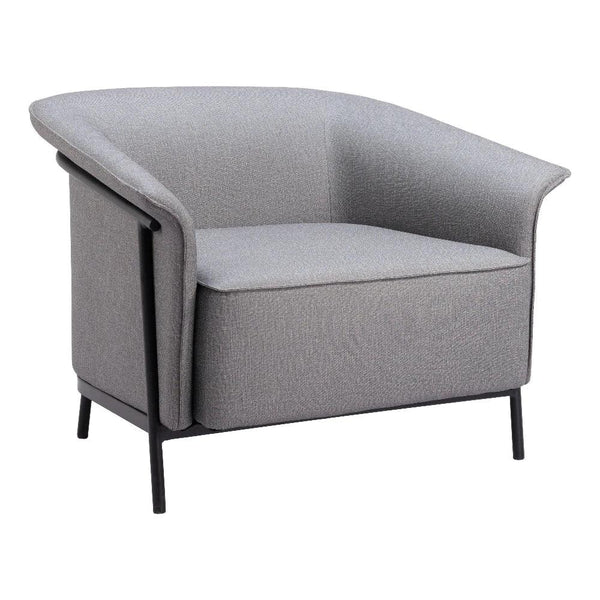 Burry Slate Gray Accent Arm Chair - LOOMLAN - Zuo Modern - Accent Chairs