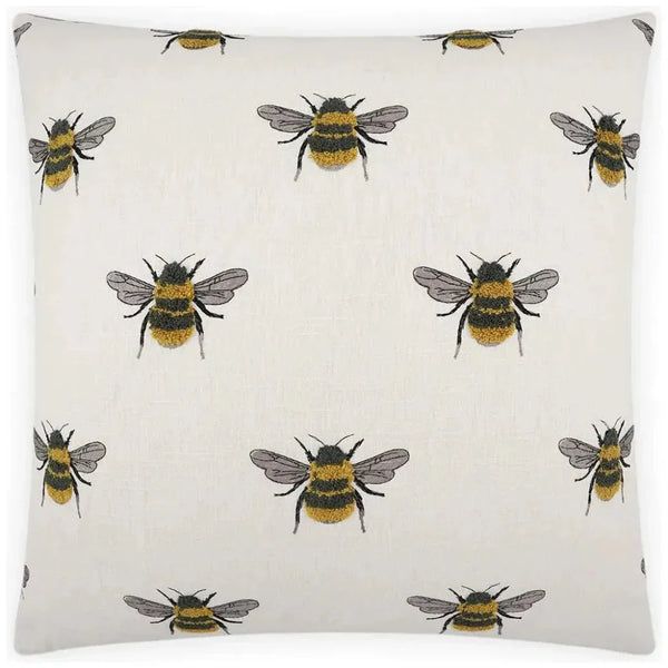 Busy Bee White Throw Pillow With Insert - LOOMLAN - D.V. Kap - Throw Pillows