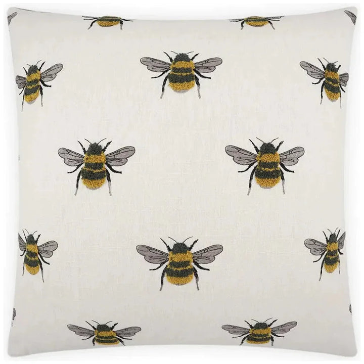 Busy Bee White Throw Pillow With Insert - LOOMLAN - D.V. Kap - Throw Pillows