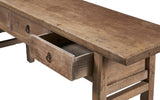 Butcher Table with three drawer-Side Tables-Furniture Classics-LOOMLAN