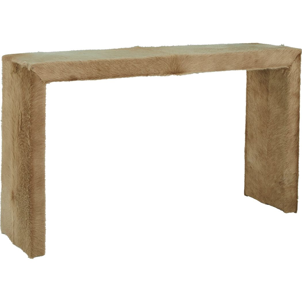 Butler II Hair On Hide Camel Stylish Console Table