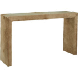 Butler II Hair On Hide Camel Stylish Console Table-Console Tables-Olivia + Quinn-LOOMLAN